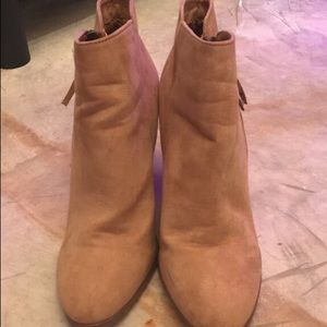 Tan heel booties